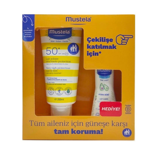 Mustela SPF50+ Sunscreen Lotion for Babies & Adults - Waterproof & Gentle on Sensitive Skin