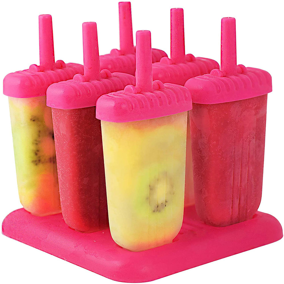 Fresh Fab Finds 6Pcs Reusable Ice Pop Maker, DIY Ice Cream Bar Mold ...