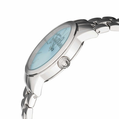 Jc1l006m0065 Women's Just Cavalli Logo Mohair Silver Quartz Watch