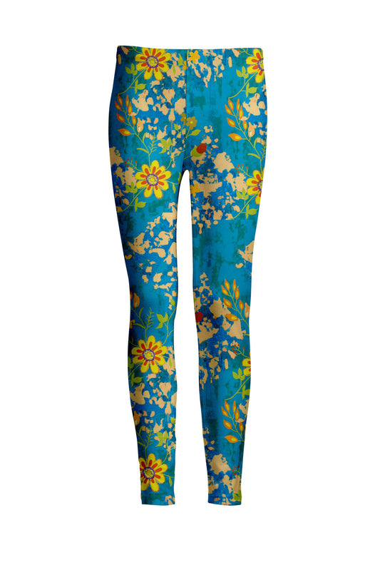 Yellow and Blue Floral-