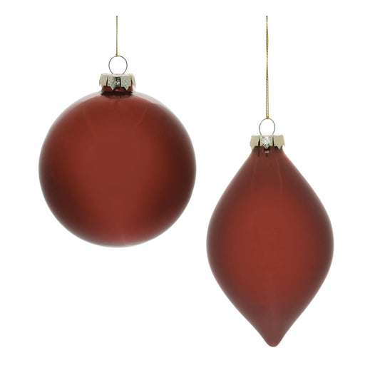 Melrose International Red Glass Ball Ornament (Set of 6)