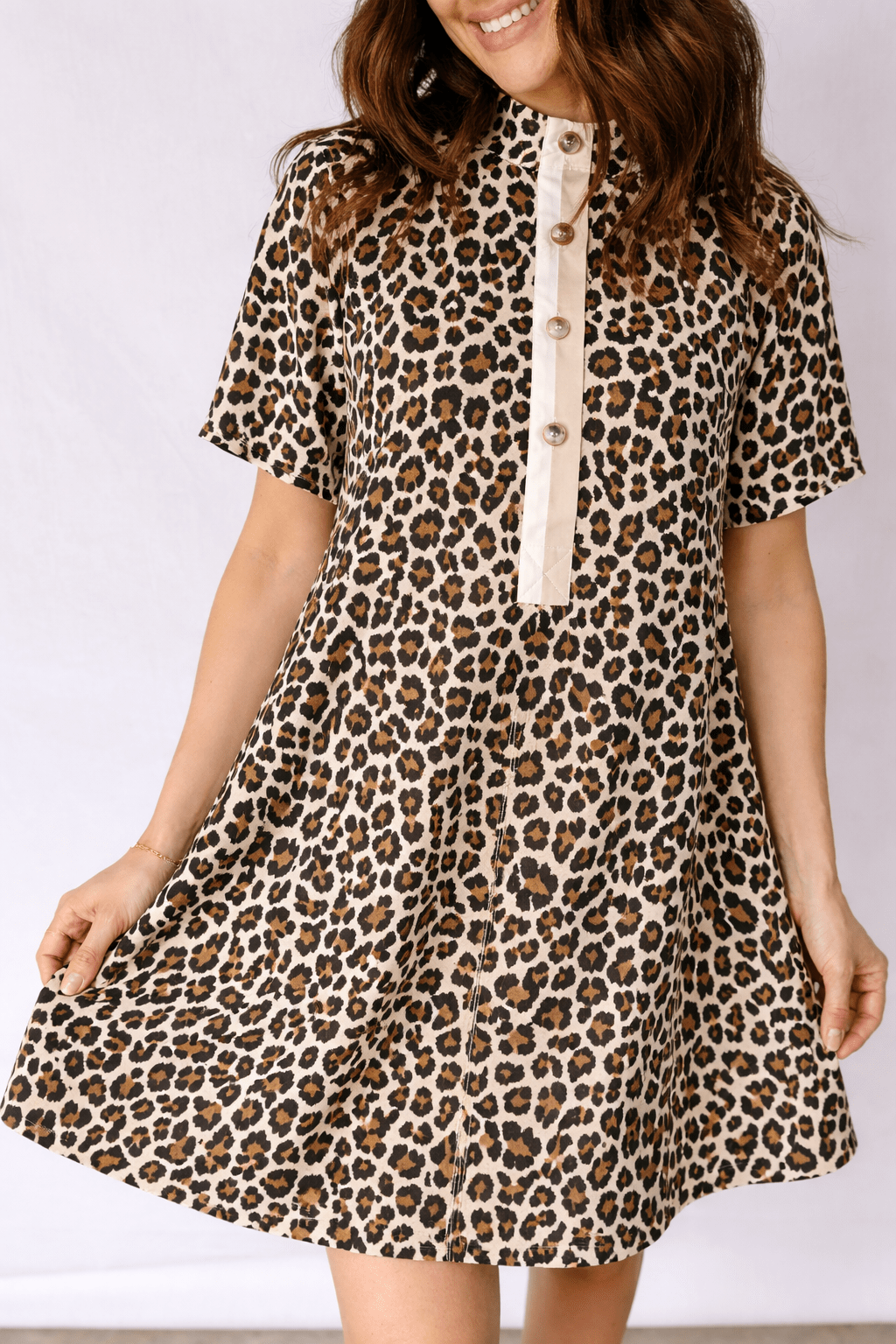 Aisha Sleeve Loose Mini Dress - Multicolour / L - 12/14
