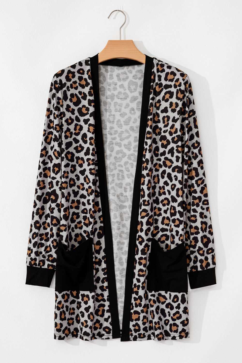 Jazmin Patched Open Front Cardigan - Black / L - 12/14