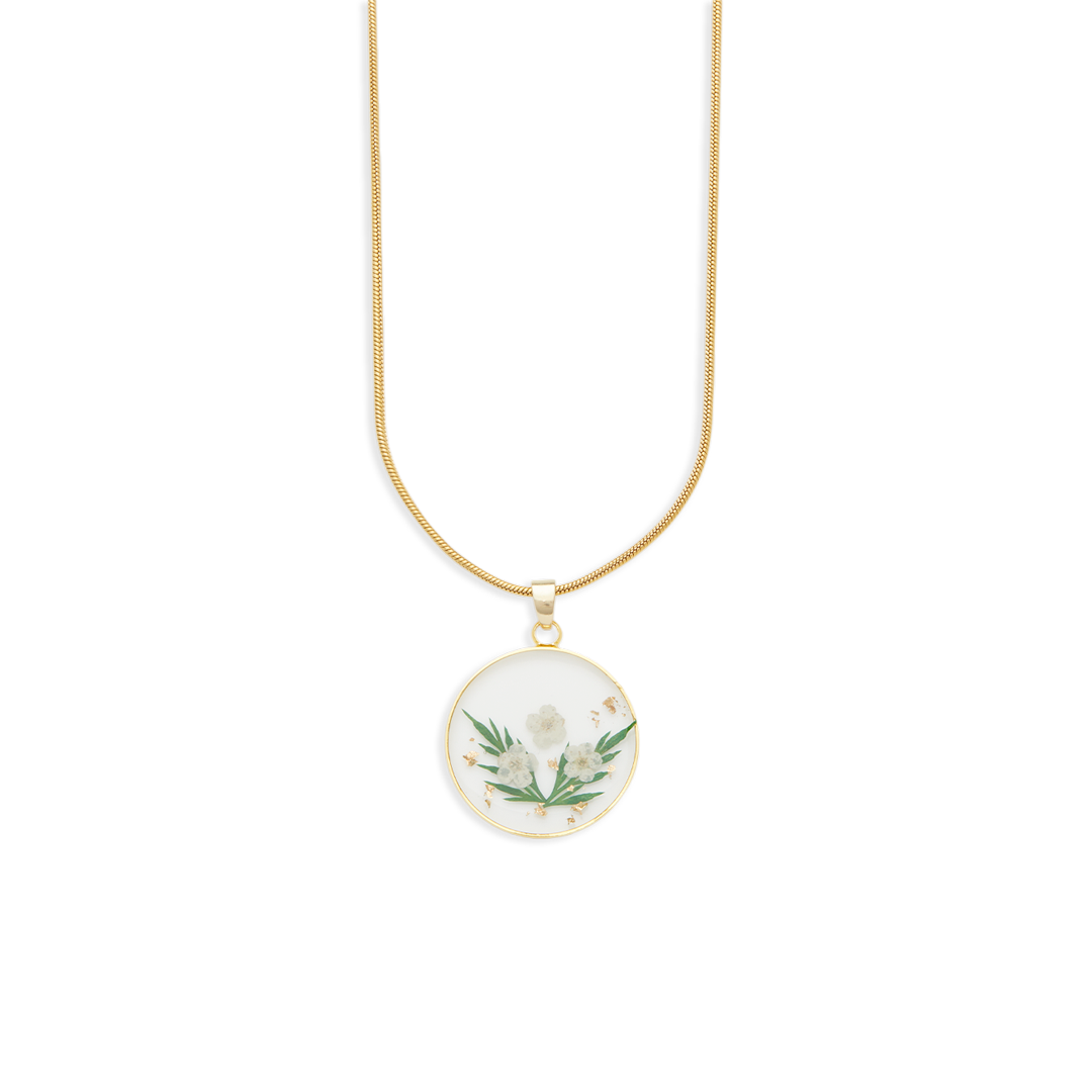 Mint & Lily Pressed Birth Flower Necklace