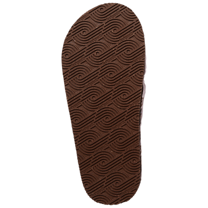 Feelgoodz Womens Equinox Sherpa Double Strap Slipper (Mulberry, Medium)