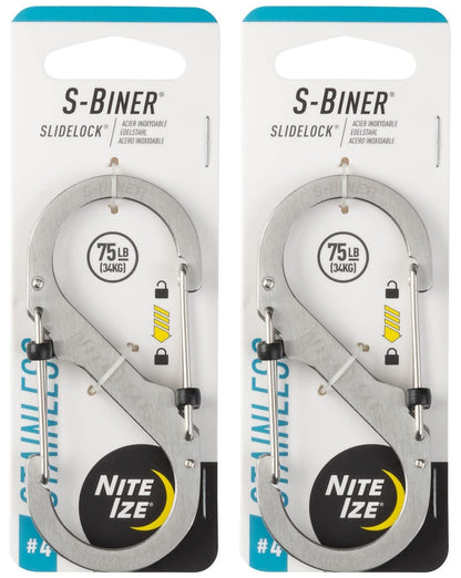 Nite Ize Slidelock S-Biner Plastic, Stainless Steel Carded