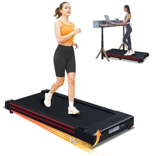 4 Supply Walking Pad Treadmill With Remote Control, Portable Compact Treadmills For Home Office, Led Display