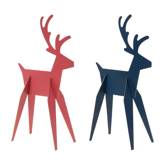 Melrose International Modern Metal Deer Figurine (Set of 6)