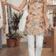 Beige Floral Print