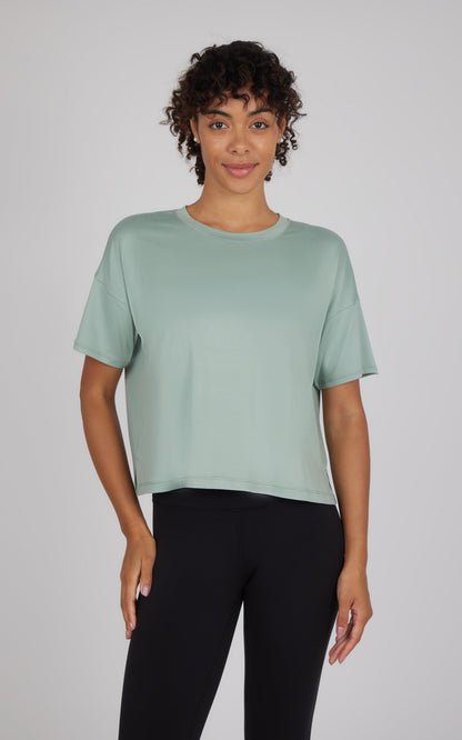 2 Pack Super Soft Deluxe Boxy Cropped Tee