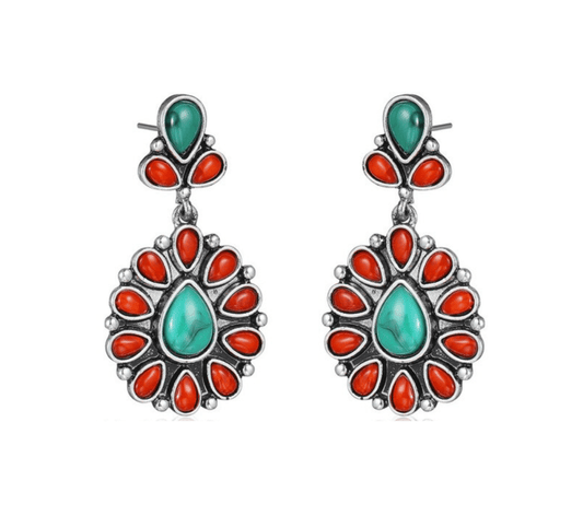 Turquoise, Red-