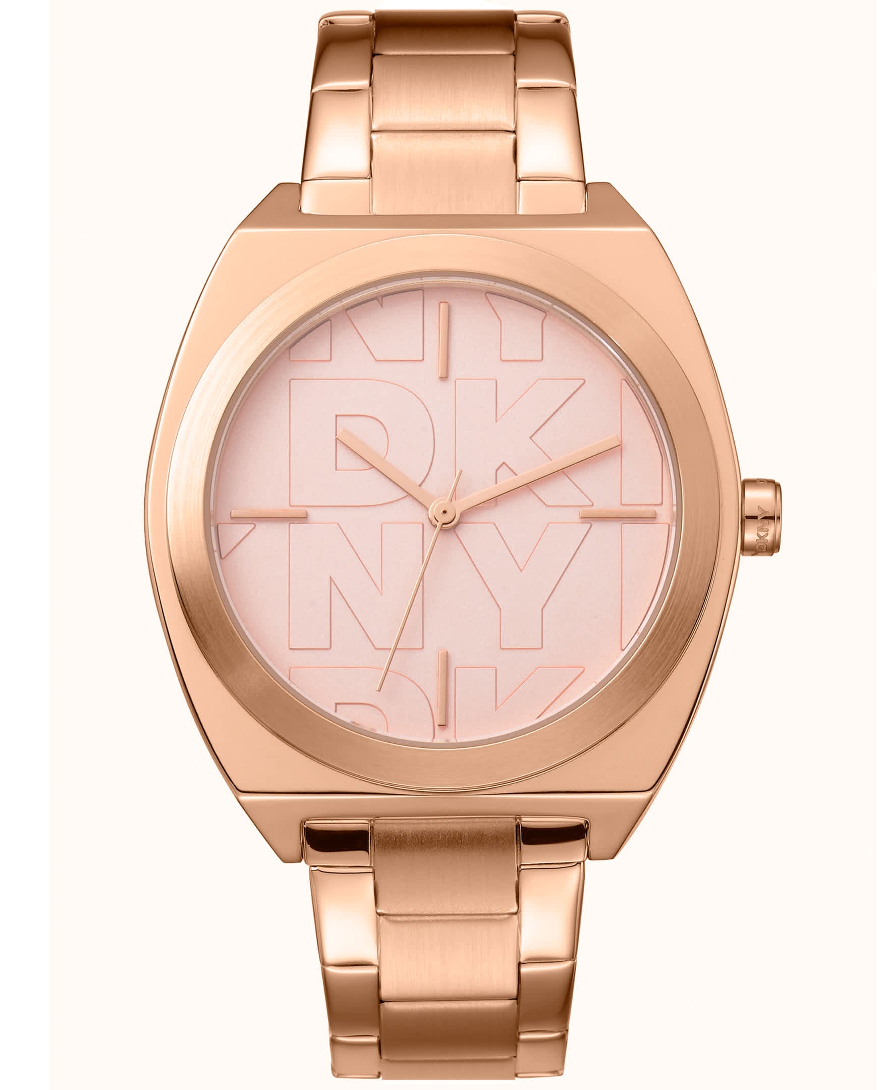 Dkny Women Watch, Rose Gold Color Case, Rose Gold Dial, Rose Gold Color Metal Bracelet, 3 Hands, 5 Atm-3