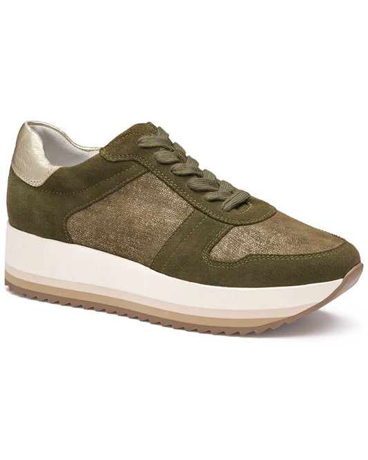 OLIVE SUEDE/MET KID SUEDE-