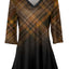 Brown and Black Glitter Print