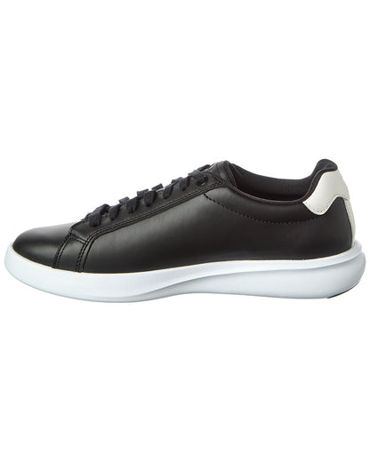 BLACK / WHITE LEATHER-