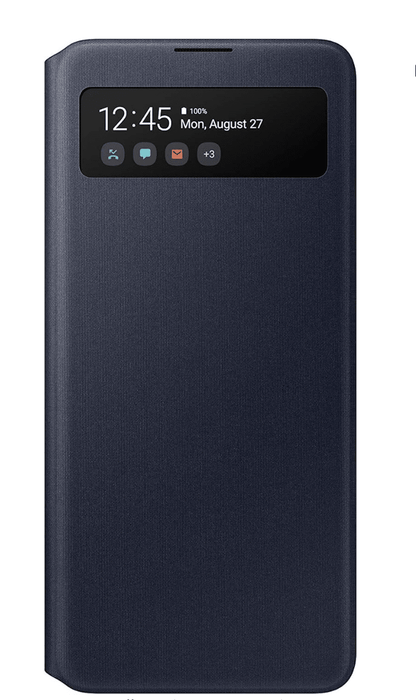 Samsung Original Galaxy A51 S-View Wallet Cover/Folio Mobile Phone Case – Black