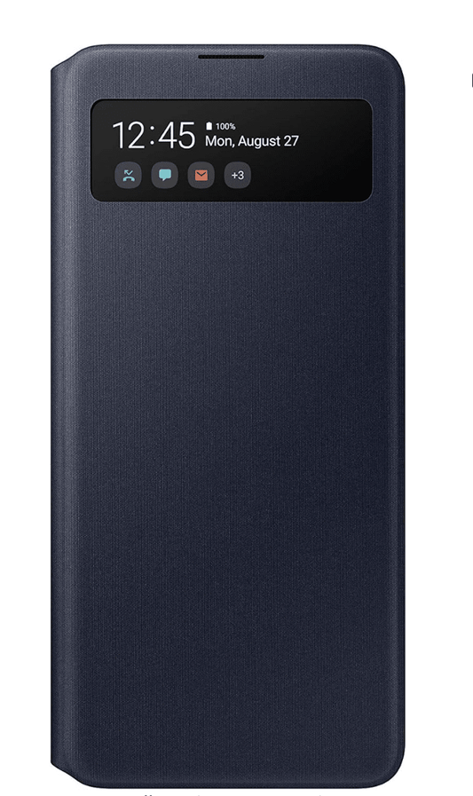 Samsung Original Galaxy A51 S-View Wallet Cover/Folio Mobile Phone Case – Black