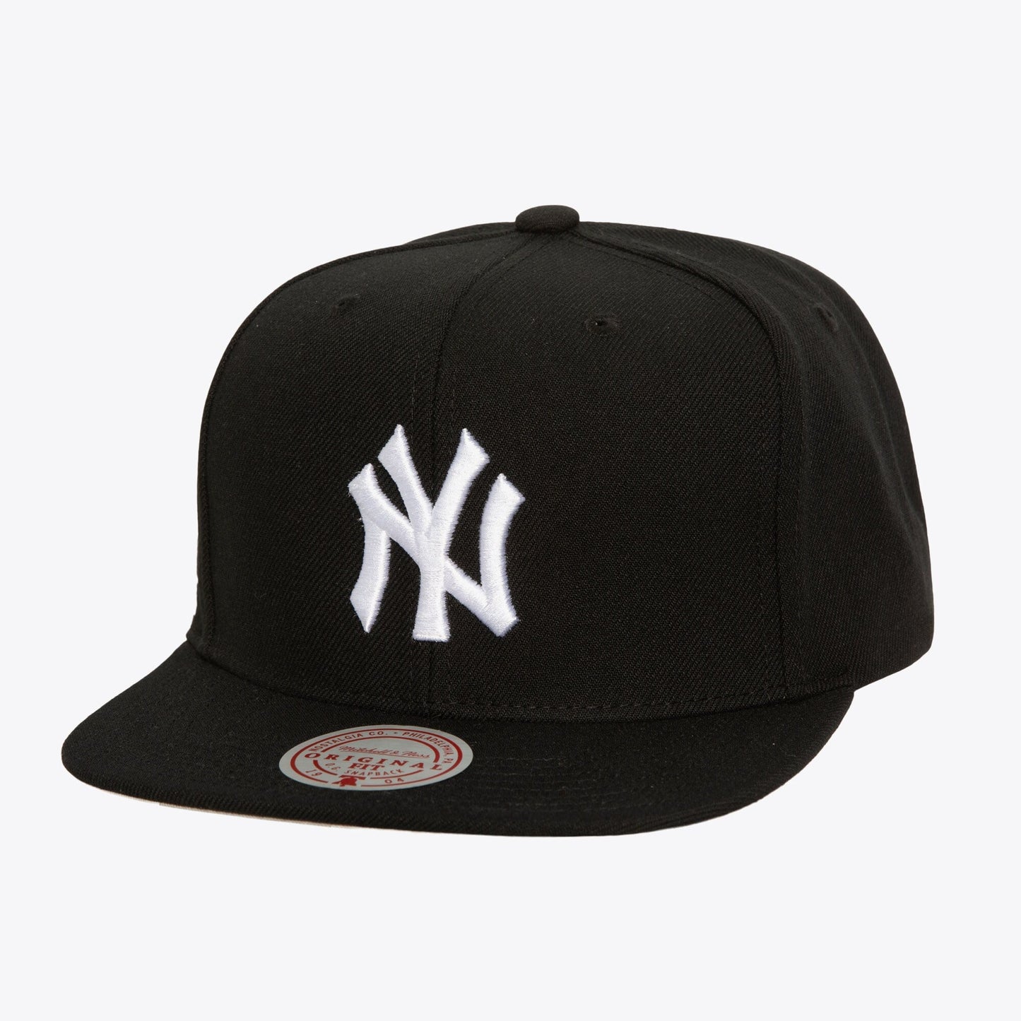 Men's Mitchell & Ness MLB Evergreen Black White Snapback Yankees