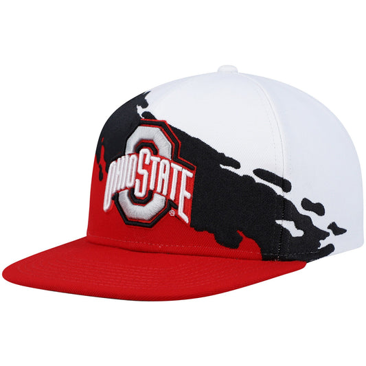 Mitchell & Ness Men's Ncaa Paintbrush Snapback Ohio State Snapback Caps