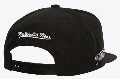 Mitchell & Ness Men's MLB Evergreen Black White Snapback Pirates Snapback Caps