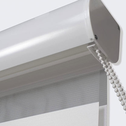 Elegant Comfort Corded Zebra Blinds, Dual Layer Window Treatments Sheer Light Control