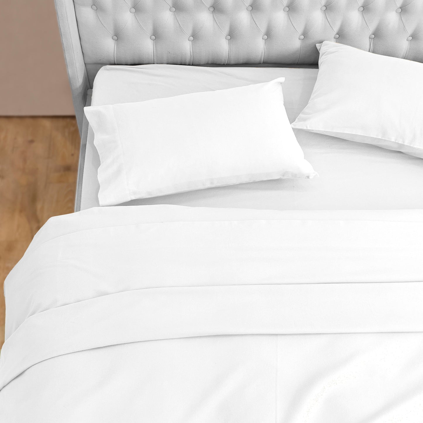 Elegant Comfort 4-Piece Cotton Flannel Sheet Set - 100% Turkish Cotton