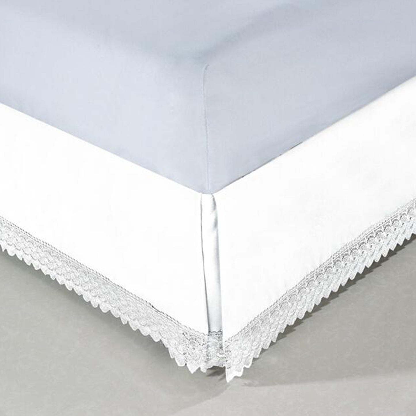 Elegant Comfort Lace Fringe Bed Skirt - 15 inch Drop - Elevate your Bed