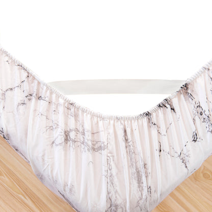 Elegant Comfort 6-Piece Marble Printed Pattern - Soft as a Hotel Premium Quality
