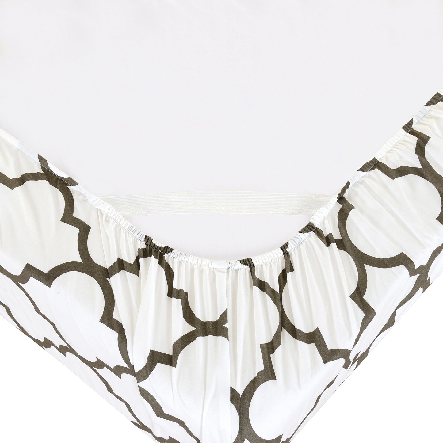 Elegant Comfort 6-Piece Moroccan Trellis Printed Pattern - Soft as a Hotel Premium Quality