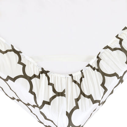 Elegant Comfort 6-Piece Moroccan Trellis Printed Pattern - Soft as a Hotel Premium Quality