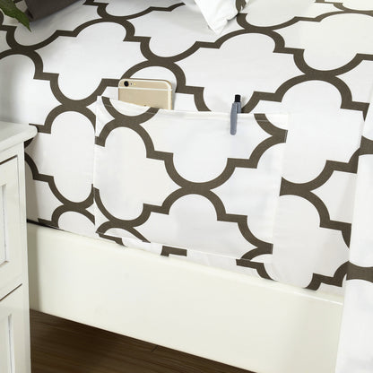 Elegant Comfort 6-Piece Moroccan Trellis Printed Pattern - Soft as a Hotel Premium Quality