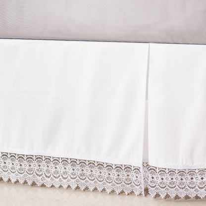Elegant Comfort Lace Fringe Bed Skirt - 15 inch Drop - Elevate your Bed