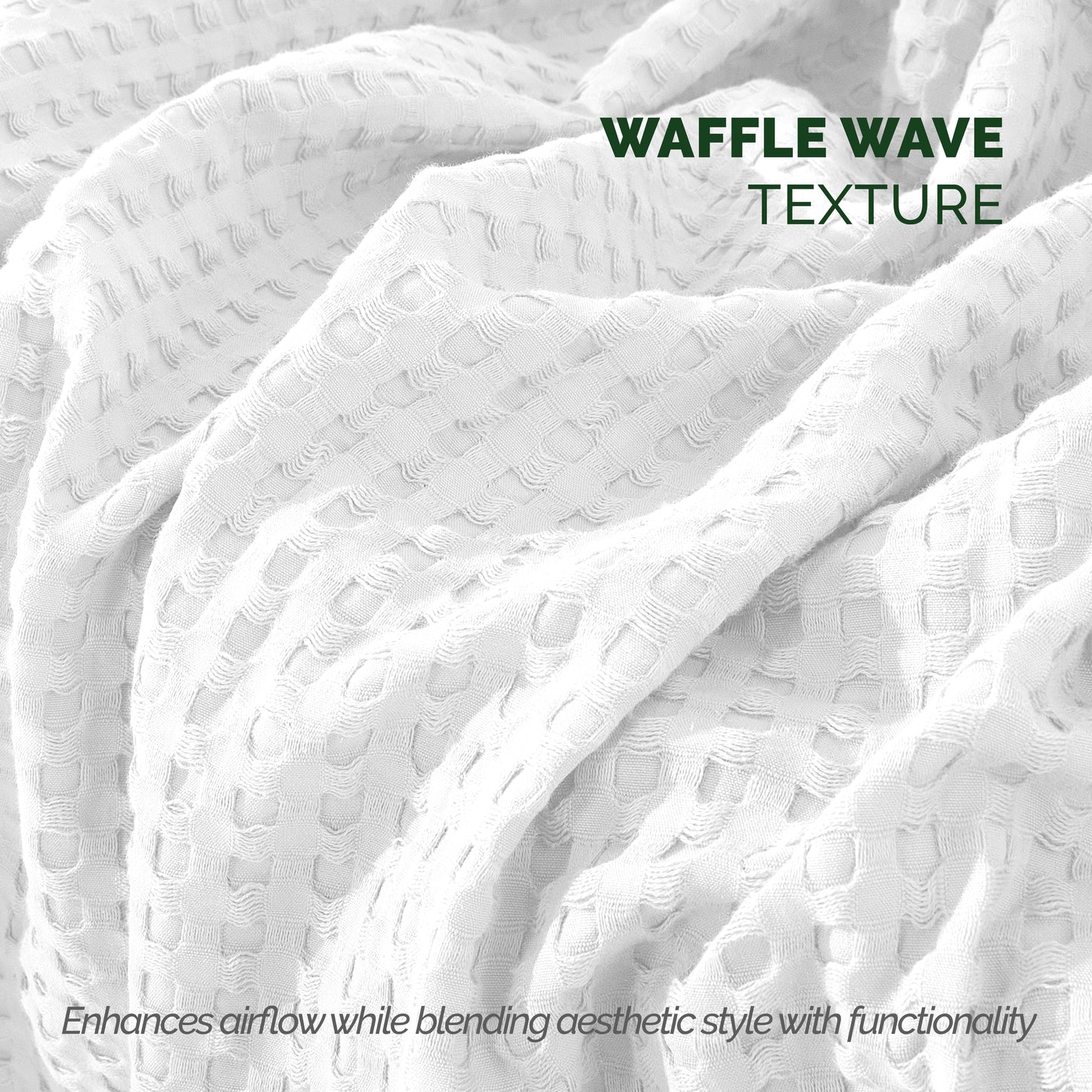 Elegant Comfort Cotton Waffle Blanket
