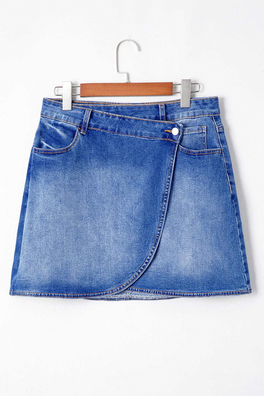 Renamara Crossed Waist Mini Skirt - Ashleigh Blue / L - 12/14
