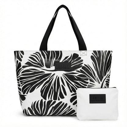 WHT BLK HIBISCUS-