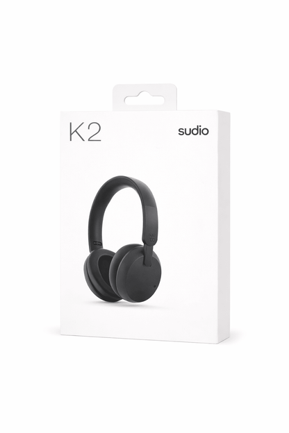 Sudio K2 Wireless Over-Ear Bluetooth Headphones,Noise Cancelling, Built-In Microphone, 60h Battery, Usb-C Fast Charging, Comfortable Fit, Black (Black)
