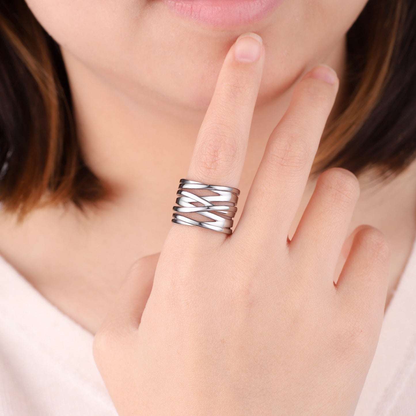 Mint & Lily Wire Wrap Statement Ring