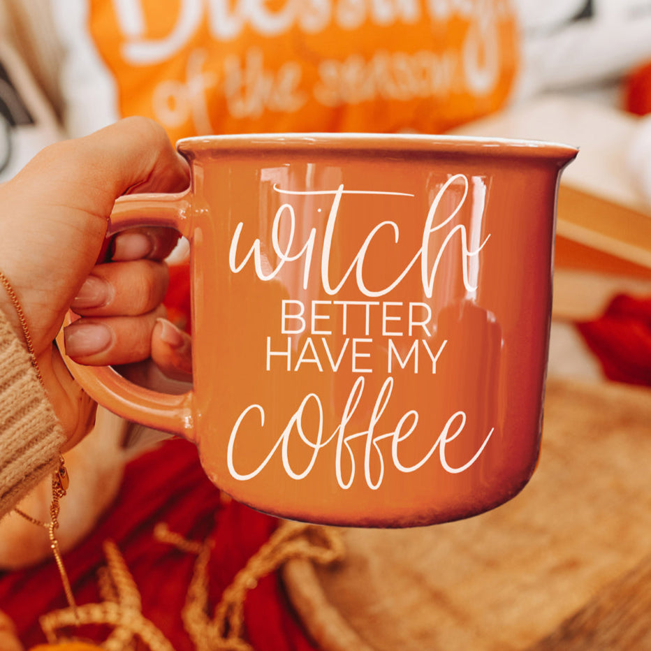 Halloween Coffee Mug Witch Theme Orange Ceramic
Sassy Witch Coffee Cup Halloween Collection
Funny Halloween Mug Witch Coffee Design