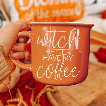 Halloween Coffee Mug Witch Theme Orange Ceramic
Sassy Witch Coffee Cup Halloween Collection
Funny Halloween Mug Witch Coffee Design