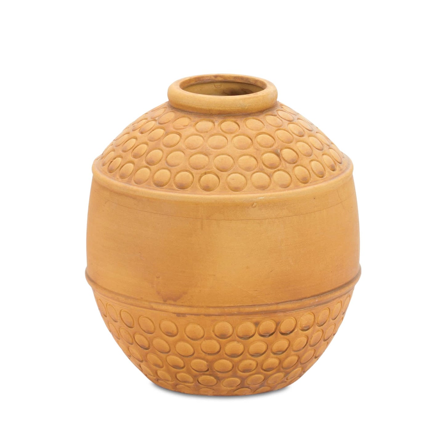 Melrose International Bubbled Terra Cotta Vase 8"H