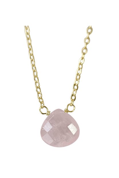 Rose Quartz Silver Colored Brass-