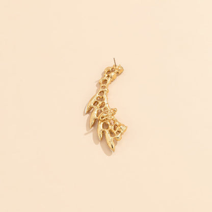 Crystal & Cubic Zirconia Goldtone Wheat Ear Climber