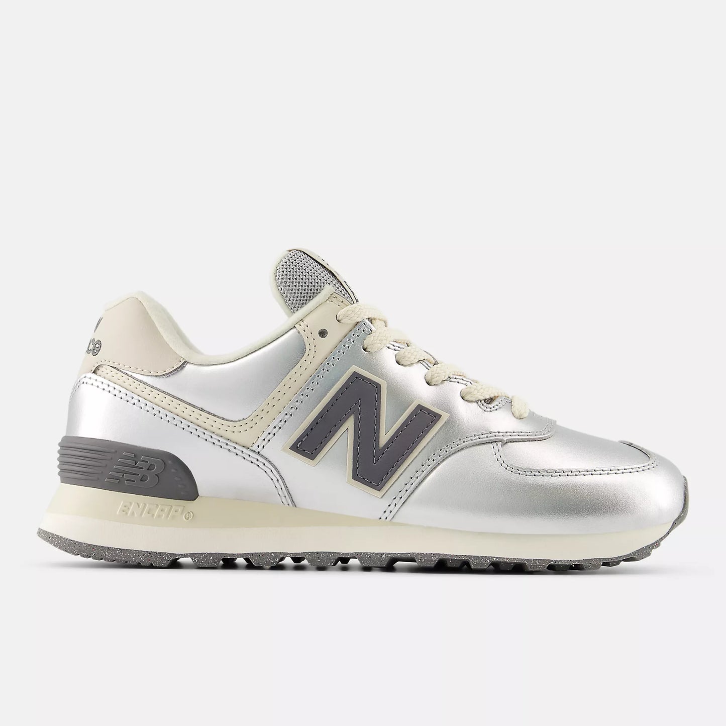 New Balance Womens 574 'Metallic Silver Artic Grey'
