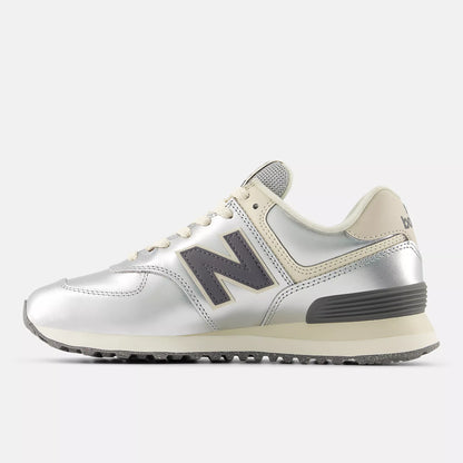 New Balance Womens 574 'Metallic Silver Artic Grey'