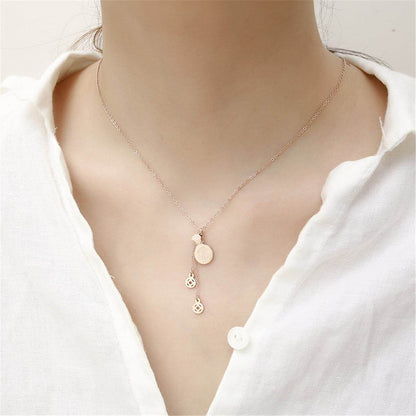Rose Goldtone Coin Wallet Pendant Necklace