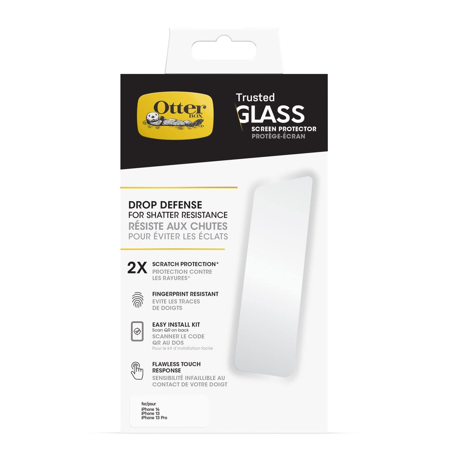 Otterbox Trusted Glass Screen Protector for Iphone 17e, 16e, 14, 13 Pro, 13, Flawless Touch Response, Fingerprint Resistant, Precision Fit, Vibrant Clarity