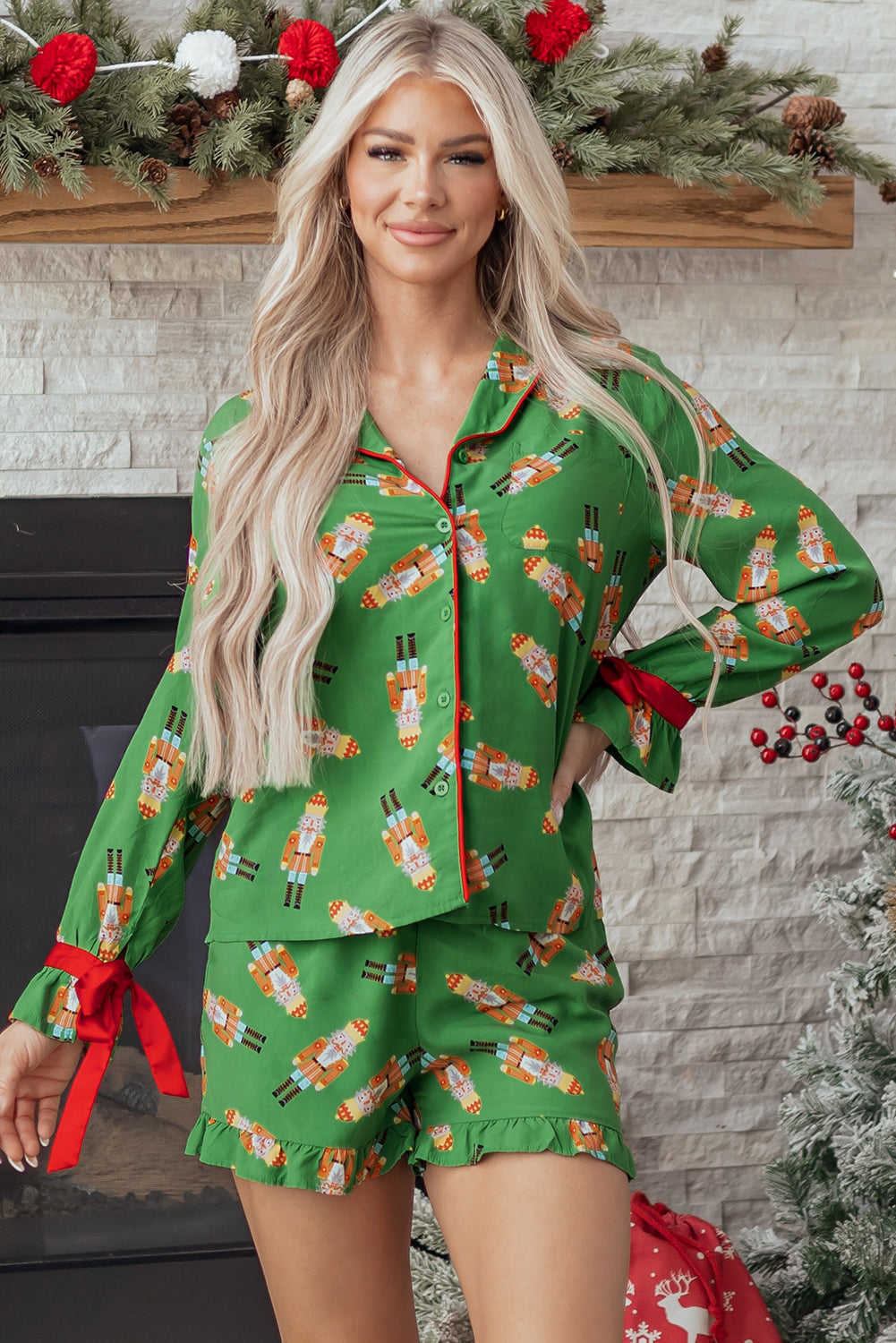 Vivisha Silky 2pcs Pajama Set - Green / S - 4/6