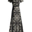 Black Beige Ornate Tile Print