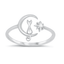 Cat on Crescent Moon & Star