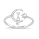 Cat on Crescent Moon & Star